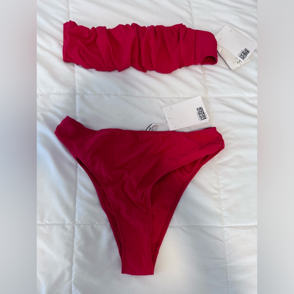 NWT & Other Stories Red High-Waited Bikini